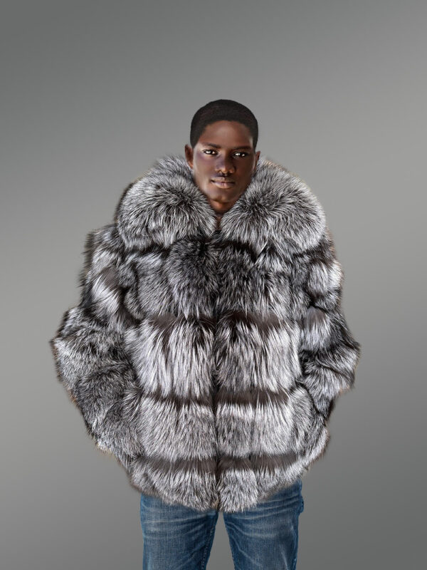 Mens Bomber Fox Fur Jacket for Absolute Protection in Winter - Image 5