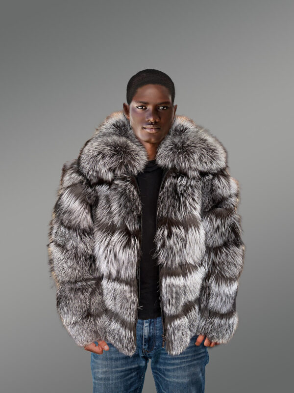 Mens Bomber Fox Fur Jacket for Absolute Protection in Winter - Image 2