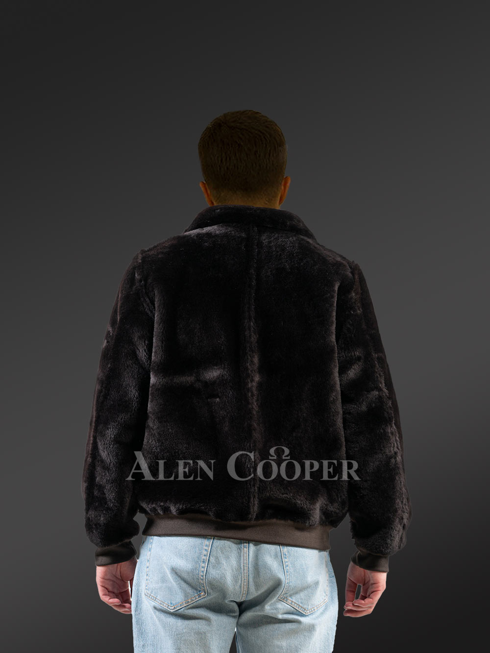 Mens Shearling Reversible Jacket with Outstanding Features on Both Sides - Image 6