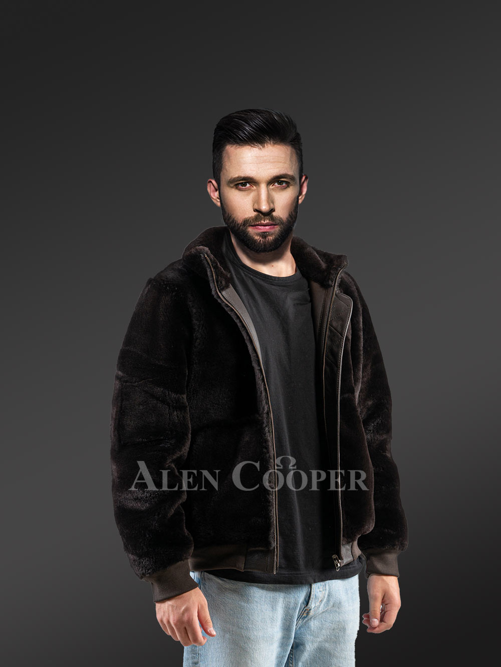 Mens Shearling Reversible Jacket with Outstanding Features on Both Sides - Image 2