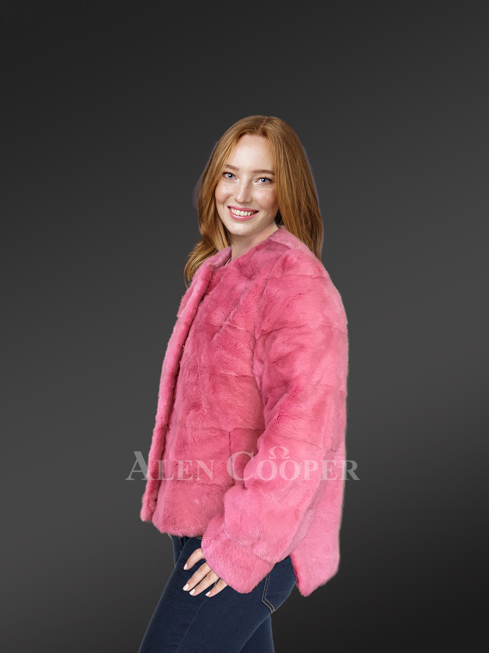 Mink Fur Coat with Headband for a Ravishing Look - Image 3