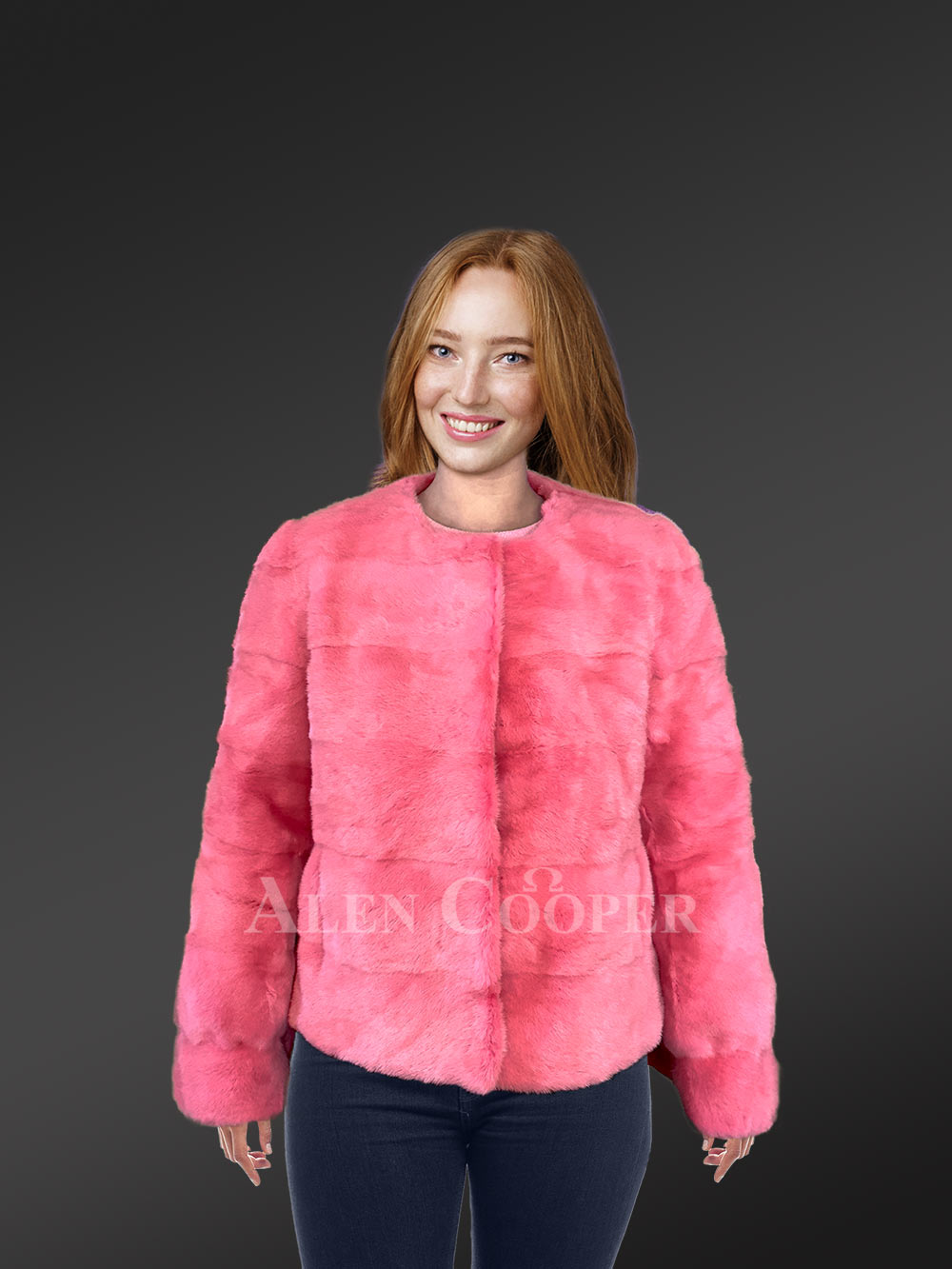 Mink Fur Coat with Headband for a Ravishing Look - Image 5