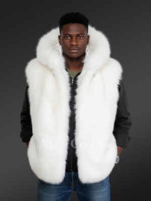 Fox Fur Vest with Hood to Elevate Ones Looks