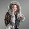 Womens Fox Fur Crop Jacket