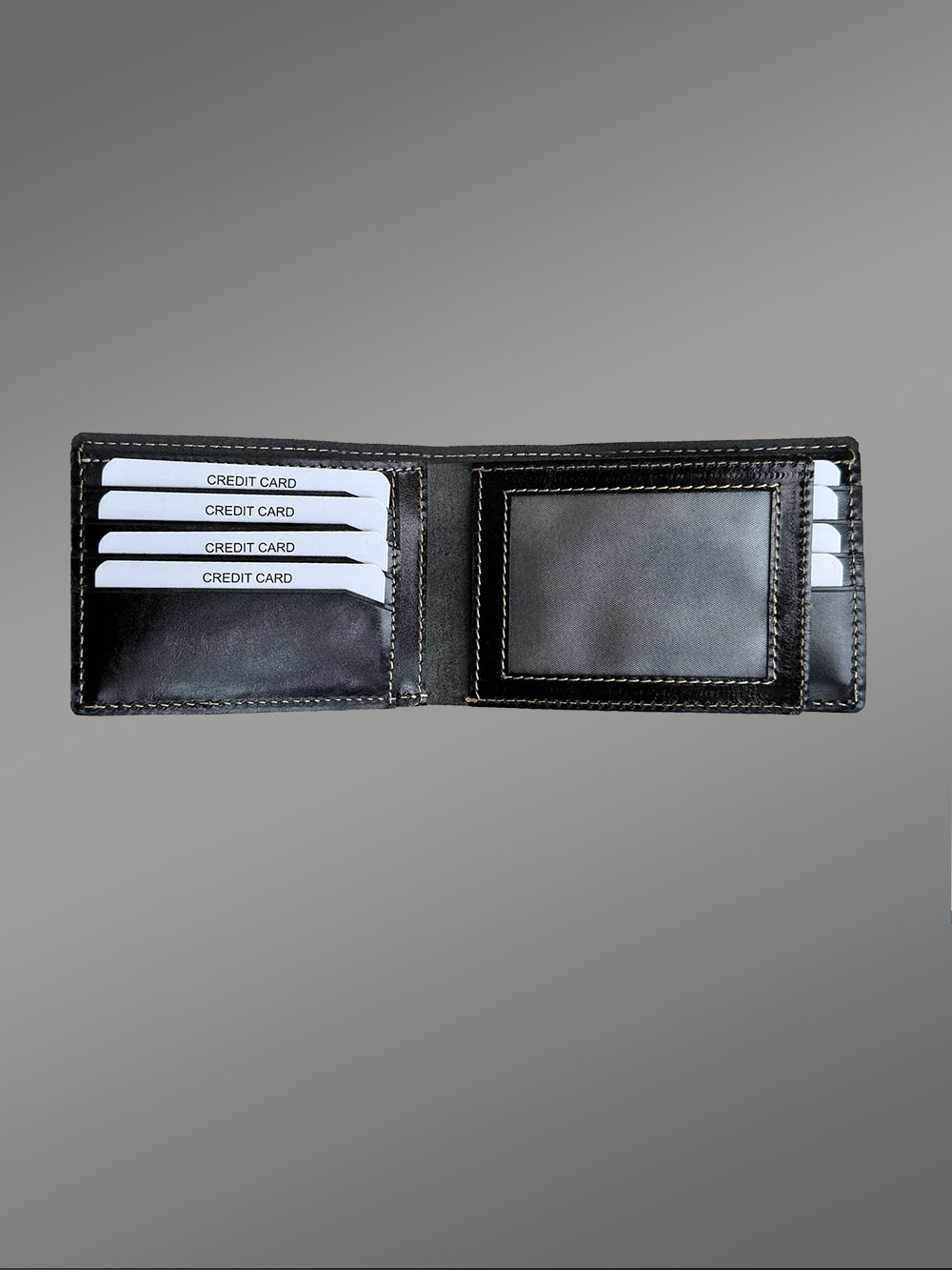 Black Bi-Fold Leather Wallet for Your Perpetual Functionality - Image 4