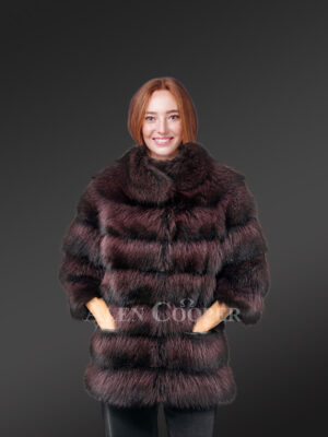 Womens Designer Raccoon Fur Jacket