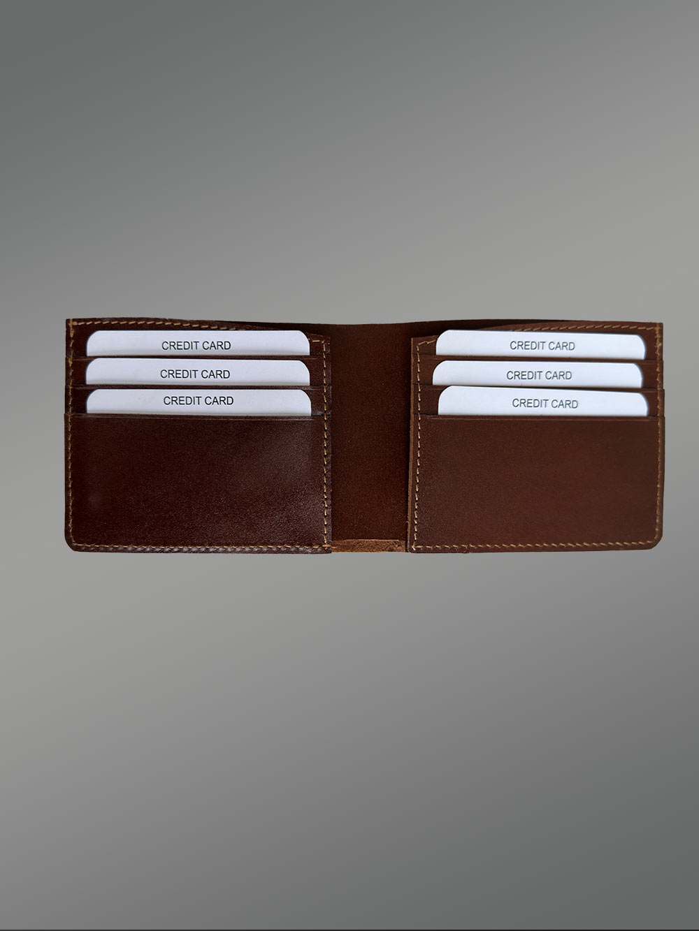 Men's Bi-Fold Brown Leather Wallet for Convenience and High-Fashion Looks - Image 3