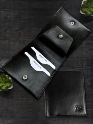Simple Black Leather Wallet A Fundamental Accessory for Periodic Use