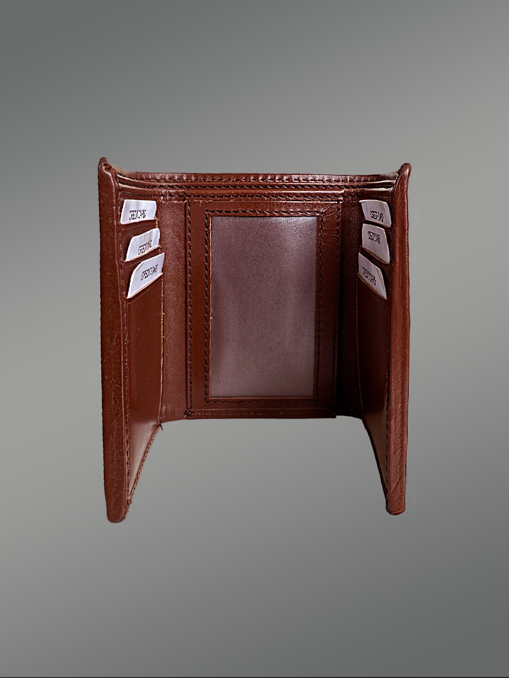 Tan Trifold Premium Wallet - A Blend of Elegance and Proficiency - Image 3