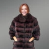 Womens Designer Raccoon Fur Jacket