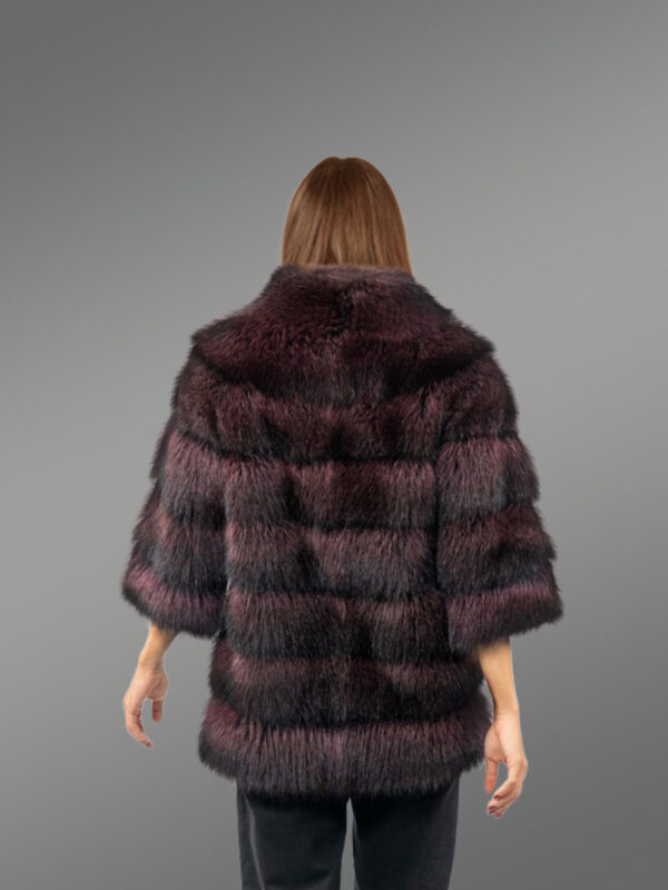 Womens Designer Raccoon Fur Jacket - Image 3