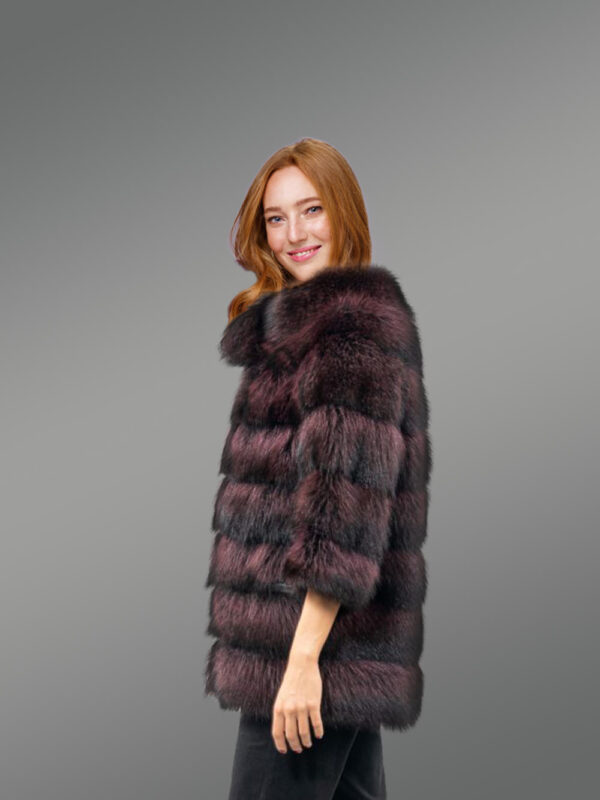 Womens Designer Raccoon Fur Jacket - Image 2