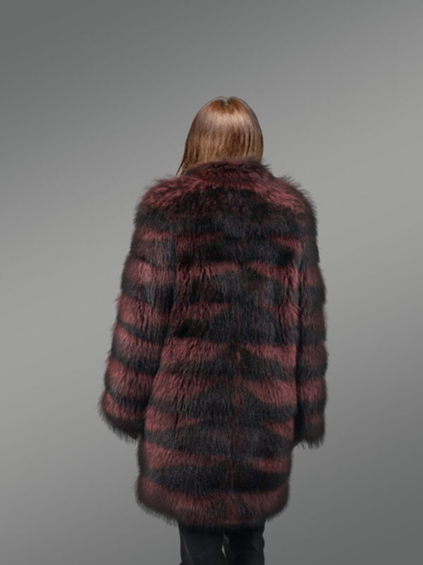 Womens Long Raccoon Coat - Image 5