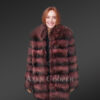 Womens Long Raccoon Coat