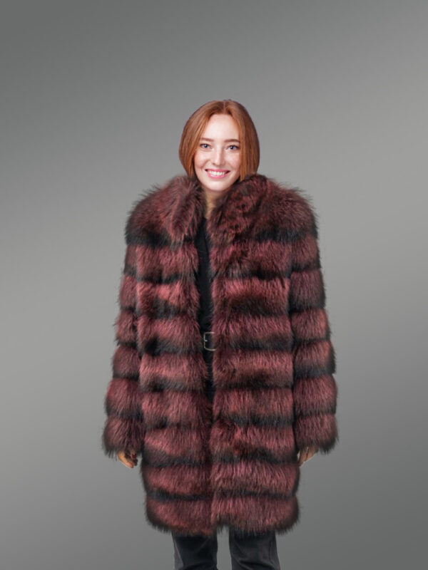 Womens Long Raccoon Coat