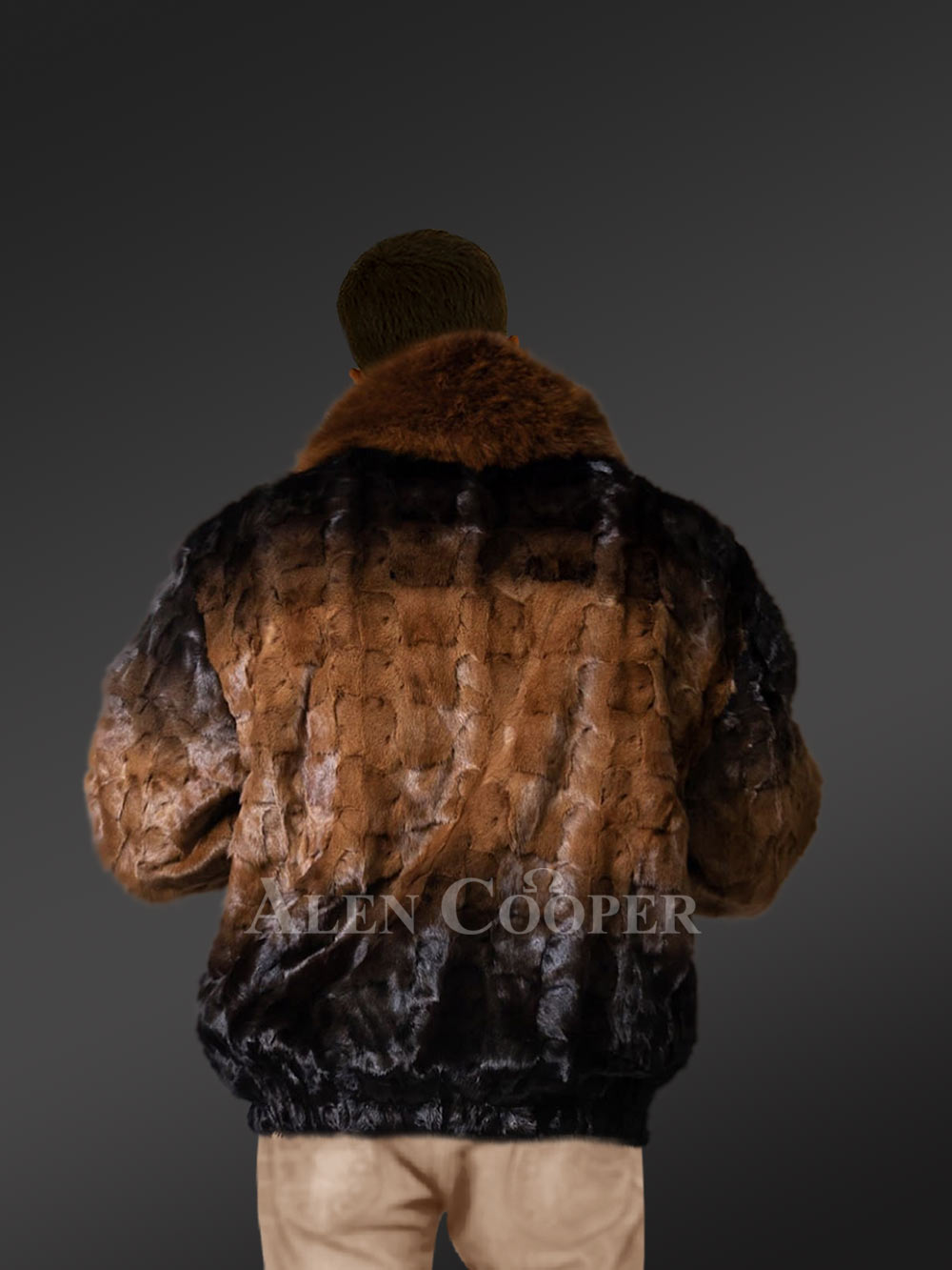 Mink Dual Tone Bomber with Fox Fur Collar – Ritzy Looks with Great Comfort - Image 2