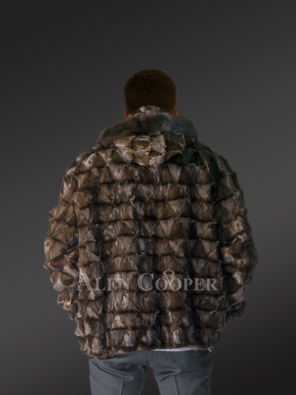 Diamond Cut Mink Bomber Jacket for Dressy Look - Image 2