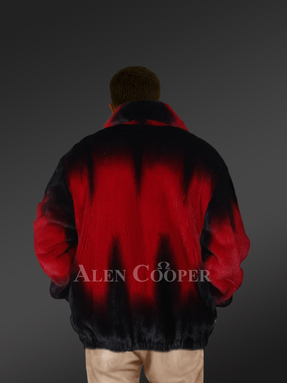 Mink Full Skin Bomber Jacket – Looks Spectacular in Bright Red and Classic Black - Image 2