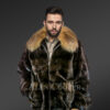 Men’s Mink Jacket with Paragraph Layering