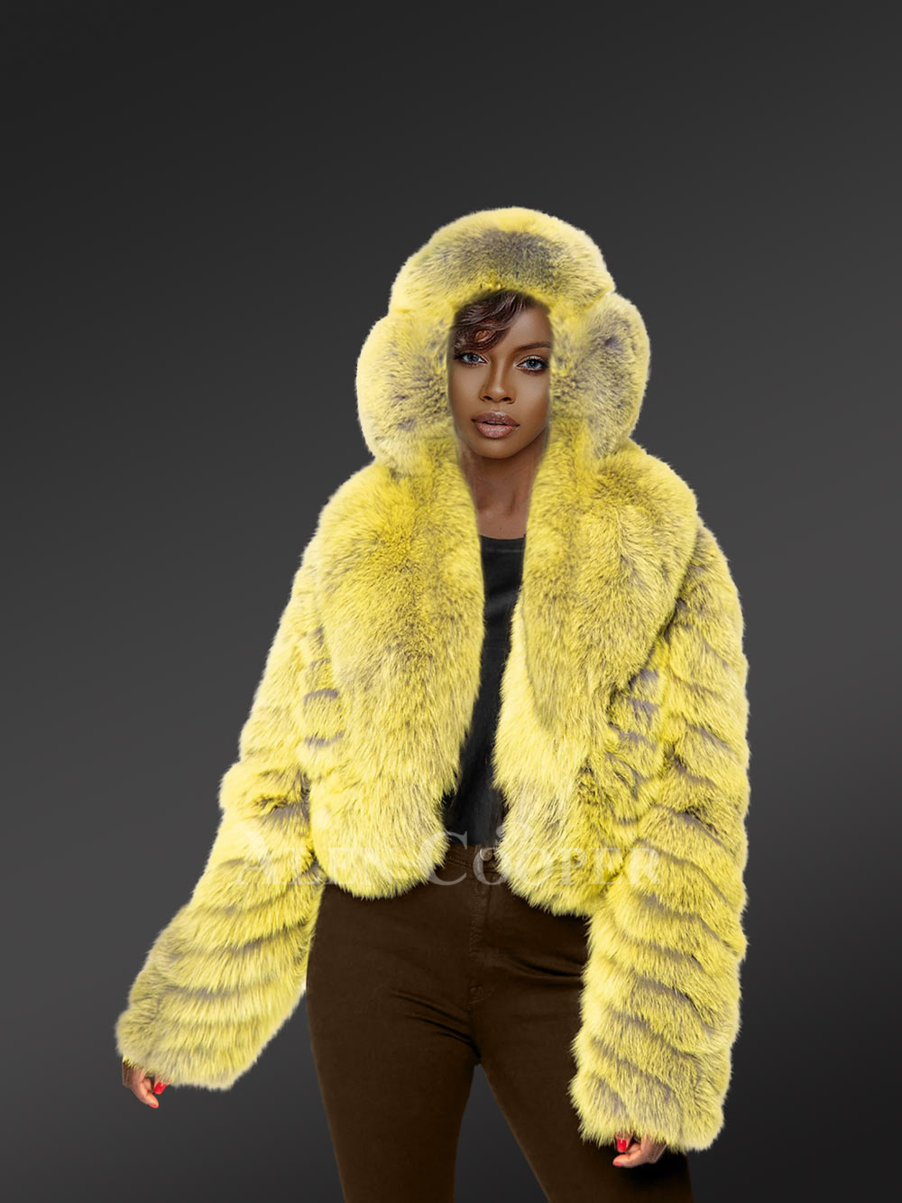 Womens Fox Fur Crop Top – A Cushy Trendsetter - Image 2