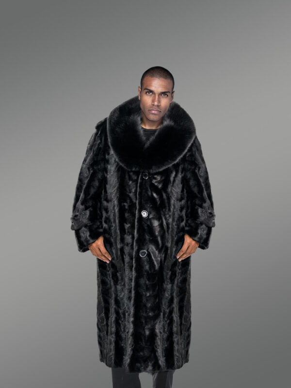 Men’s Full Length Mink Paws Coat