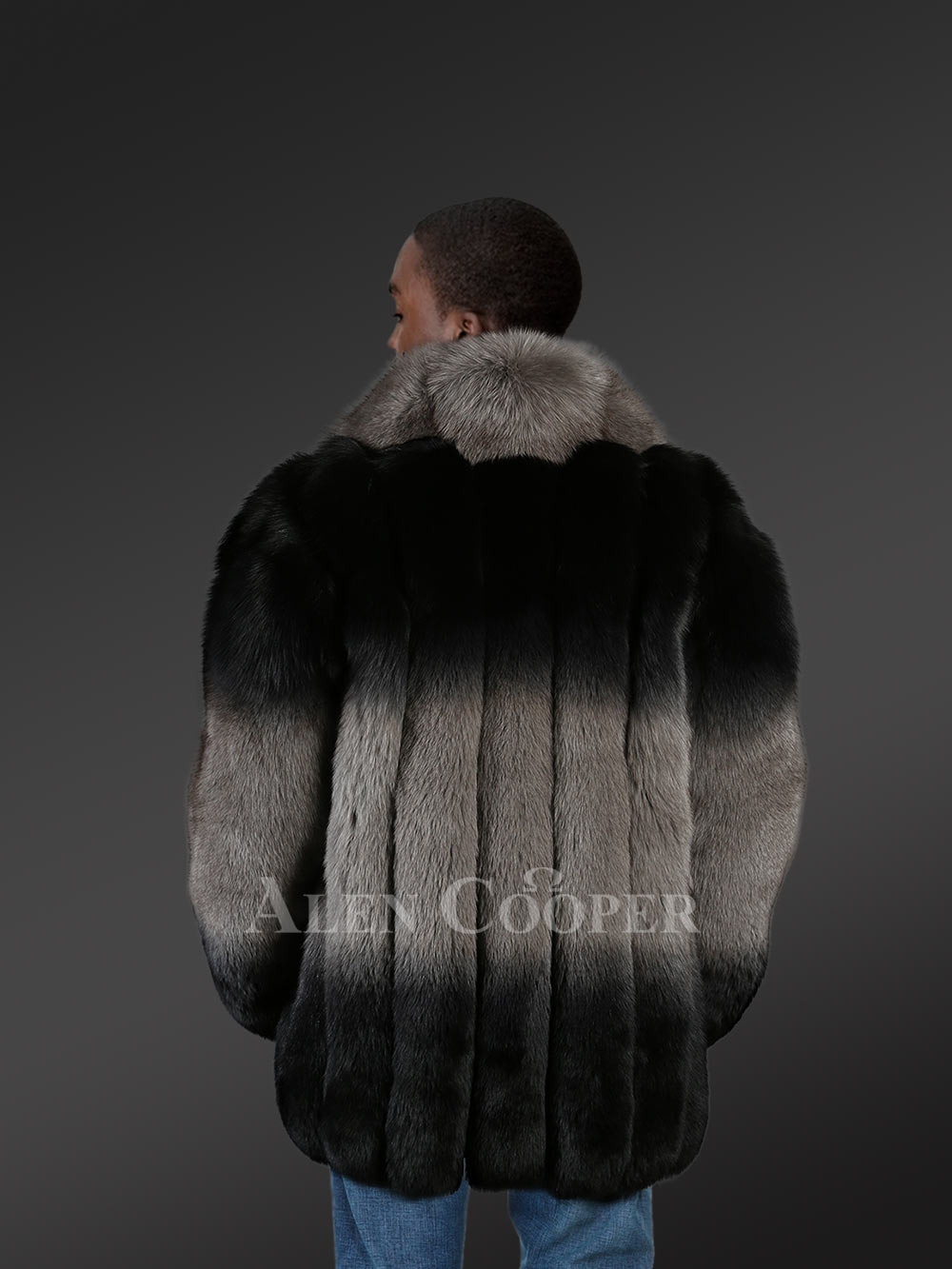 Dual Tone Fox Fur Coat – Perfect Union of Magnificence & Comfort - Image 3