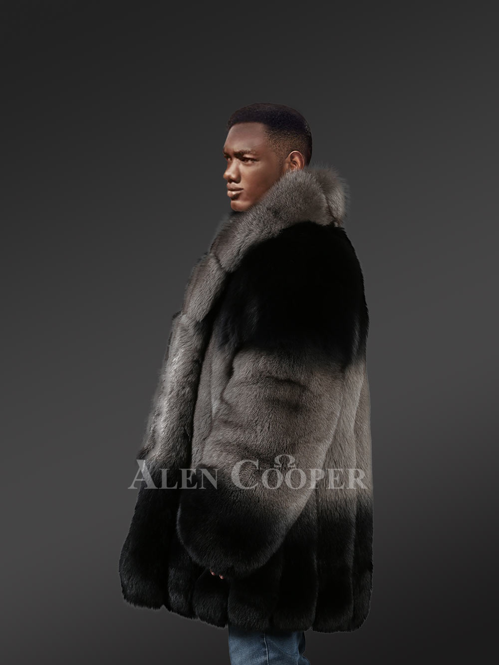 Dual Tone Fox Fur Coat – Perfect Union of Magnificence & Comfort - Image 2