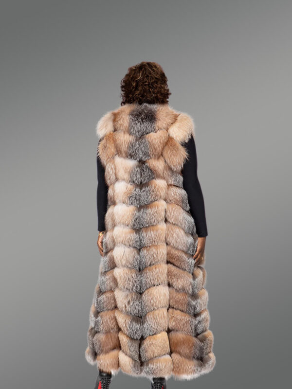 Womens Long Fox Fur Vest – Always Look Effortlessly Elegant - Image 5