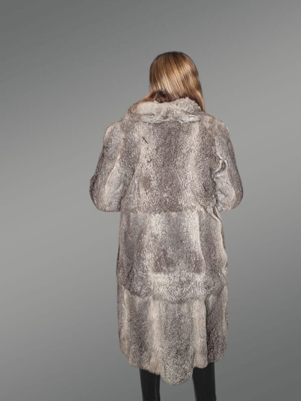 Stylish Long Rabbit Fur Coat - Image 2