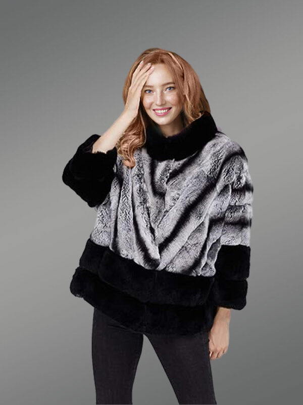 Korean Styled Bi-Color Real Fur Winter Vest for Women - Image 4