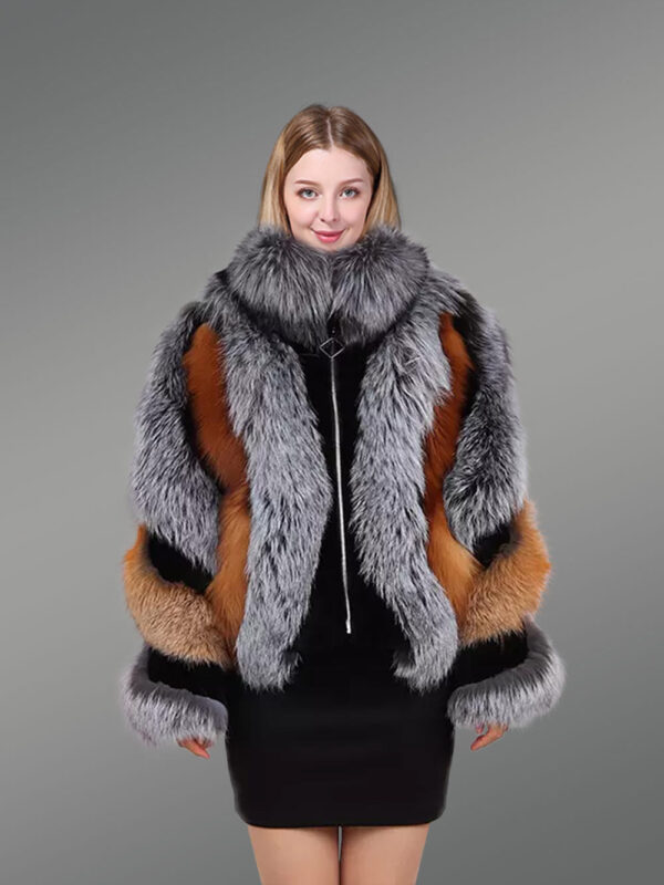 Womens Fox Fur Bomber Jacket for Maximum Style and Warmth