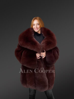 Arctic Fox Dyed Womens Coat Handcrafted with Majestic Comfort