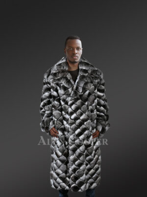 Mens Rex Fur Chinchilla Style Coat – Utmost Comfort with Sophistication