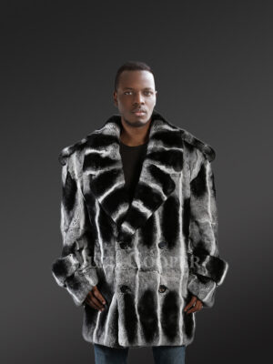 Mens Rex Rabbit Pea Coat – Look Effortlessly Elegant Anytime Anywhere