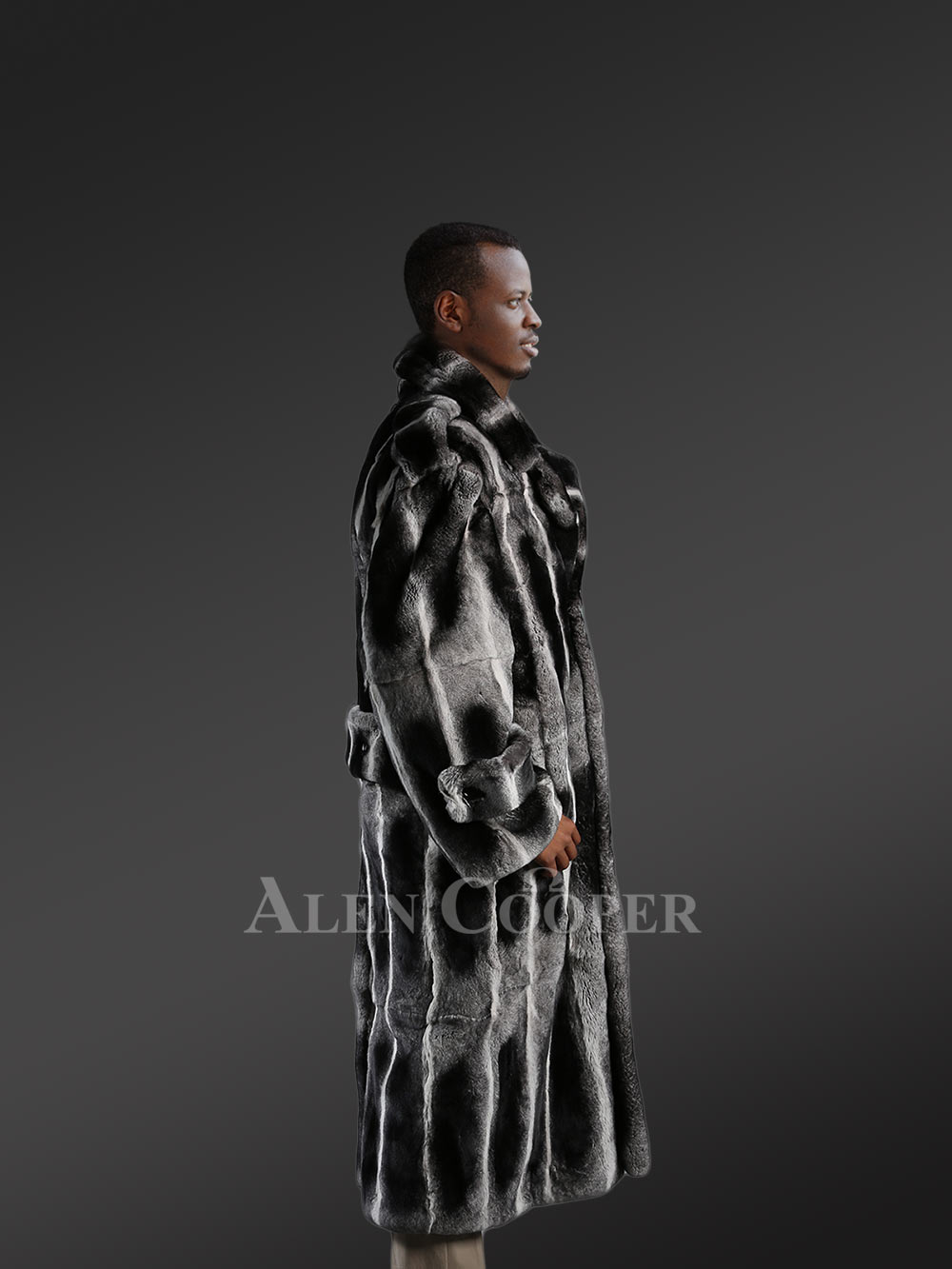 Rex Rabbit Chinchilla Style Trench Coat – Regal Looks with Ultra-Smooth Texture - Image 2
