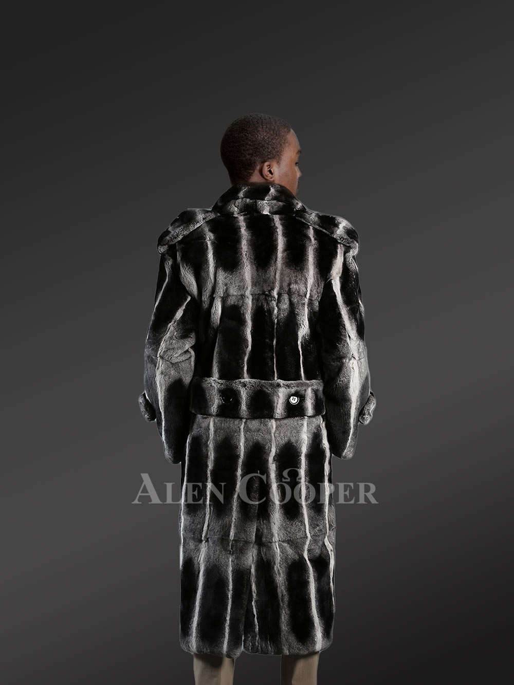 Rex Rabbit Chinchilla Style Trench Coat – Regal Looks with Ultra-Smooth Texture - Image 3