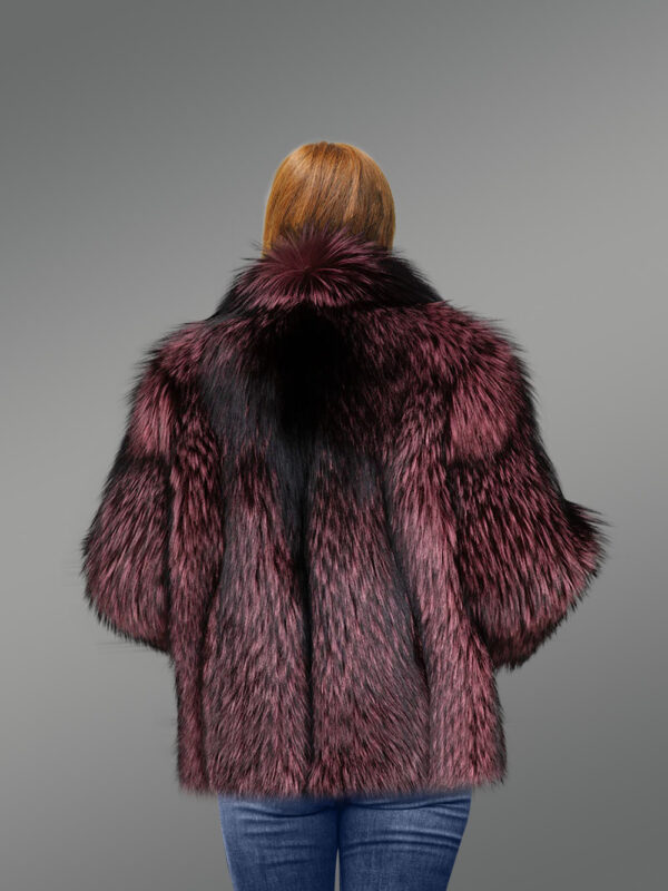 Women Silver Fox Dyed Jacket - Image 7