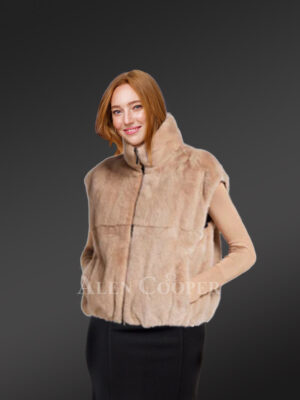 Womens Reversible Bomber Mink Vest – Enjoy Winter with High-Class Looks