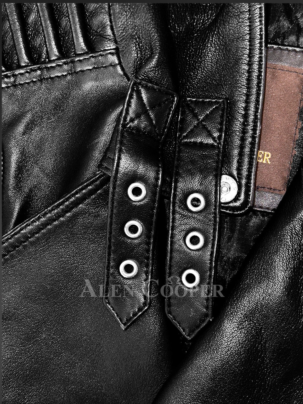 Men’s Dual Color Leather Jacket with a Majestic Warm Feel - Image 10