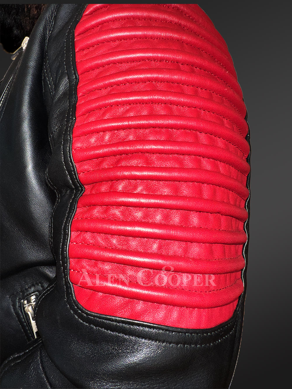 Men’s Dual Color Leather Jacket with a Majestic Warm Feel - Image 6