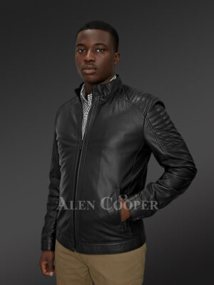 Mens Black Moto Leather Jacket – Perfect Fusion of Sophistication & Comfort