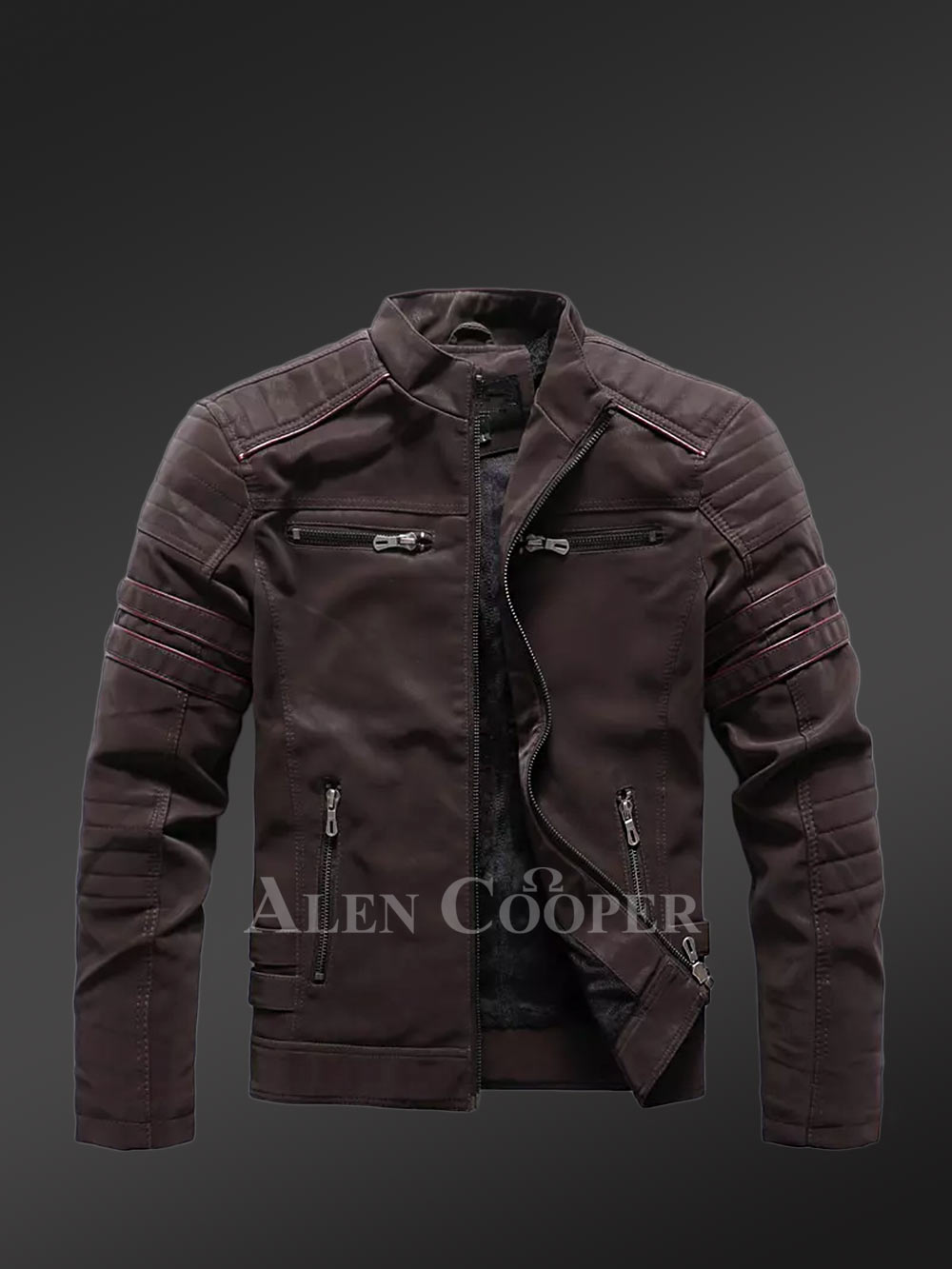 Mens Brown Matt Leather Jacket – Elegant Outfit Ensuring Absolute Comfort - Image 2