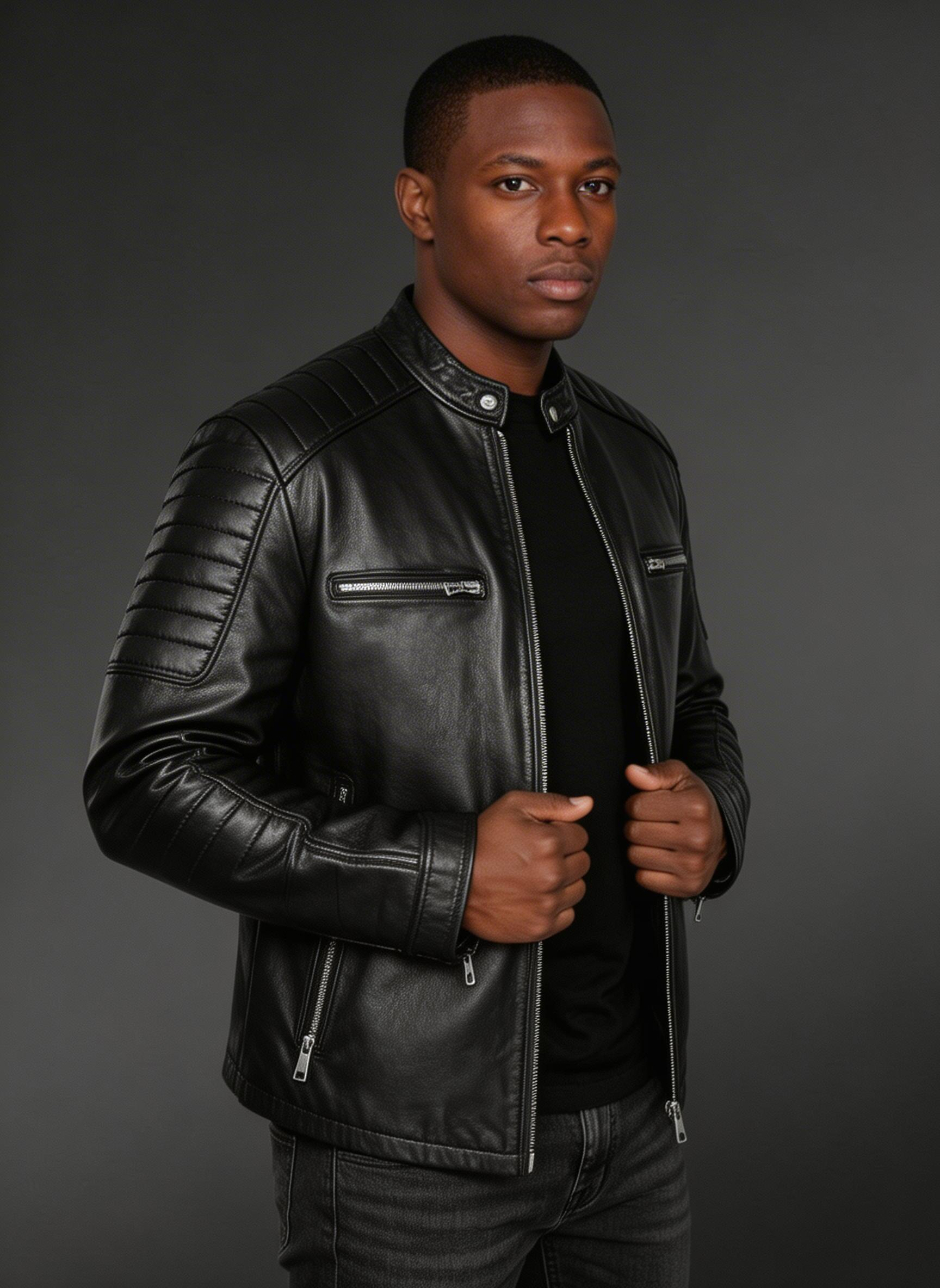 Men’s Leather Jacket with Zipper Accents – An Absolute Thermal Outerwear - Image 2