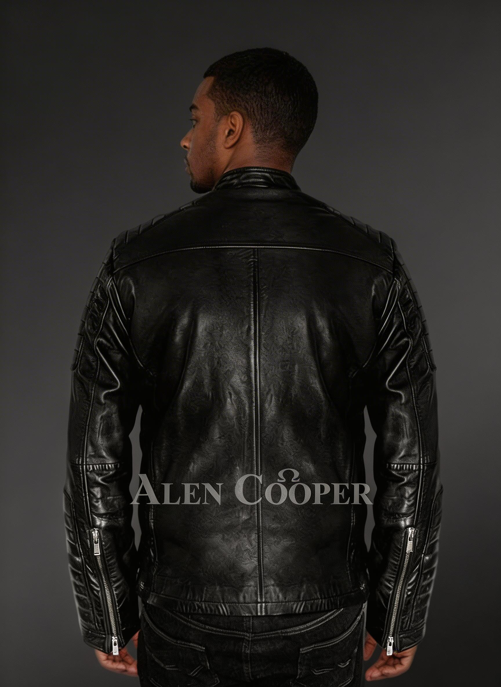 Men’s Leather Jacket with Zipper Accents – An Absolute Thermal Outerwear - Image 4