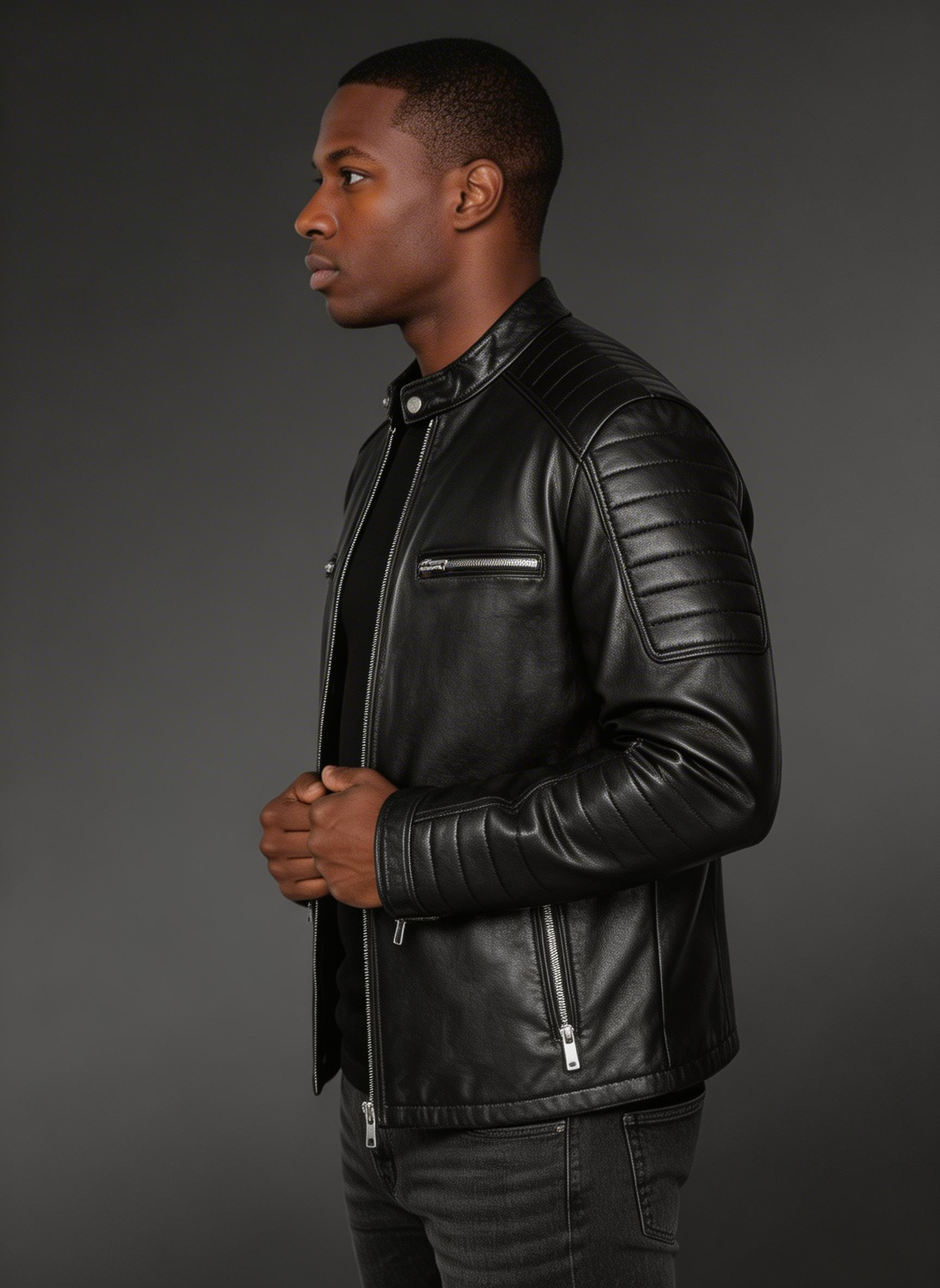 Men’s Leather Jacket with Zipper Accents – An Absolute Thermal Outerwear - Image 3