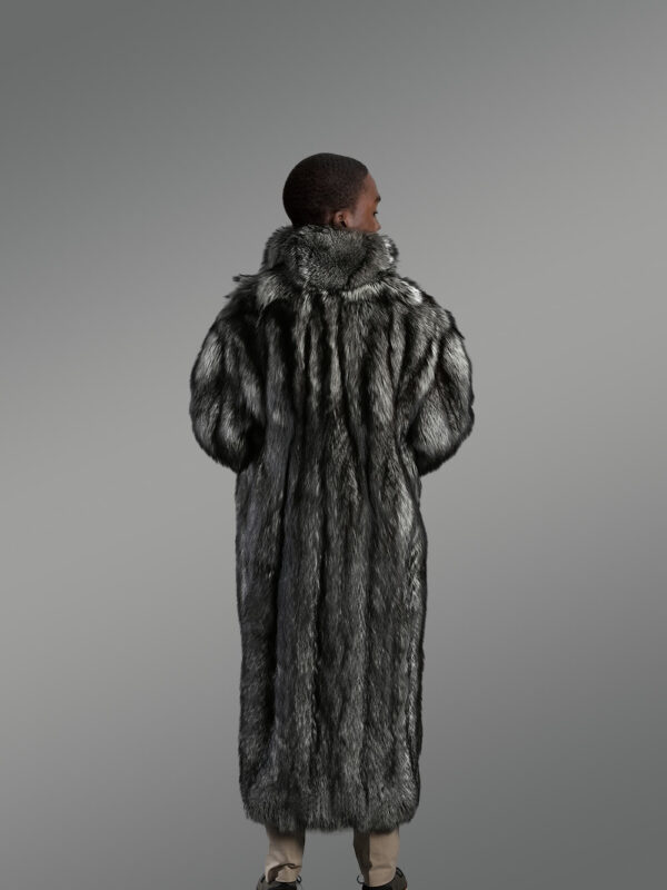 Silver Fox Fur Trench Coat – Luxuriously Comforting and Stylish - Image 2