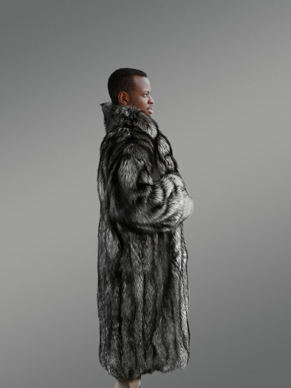 Silver Fox Fur Trench Coat – Luxuriously Comforting and Stylish - Image 4