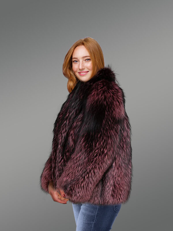 Silver Fox Fur Dyed Jacket – An Absolute Swanky Warm Wear - Image 3