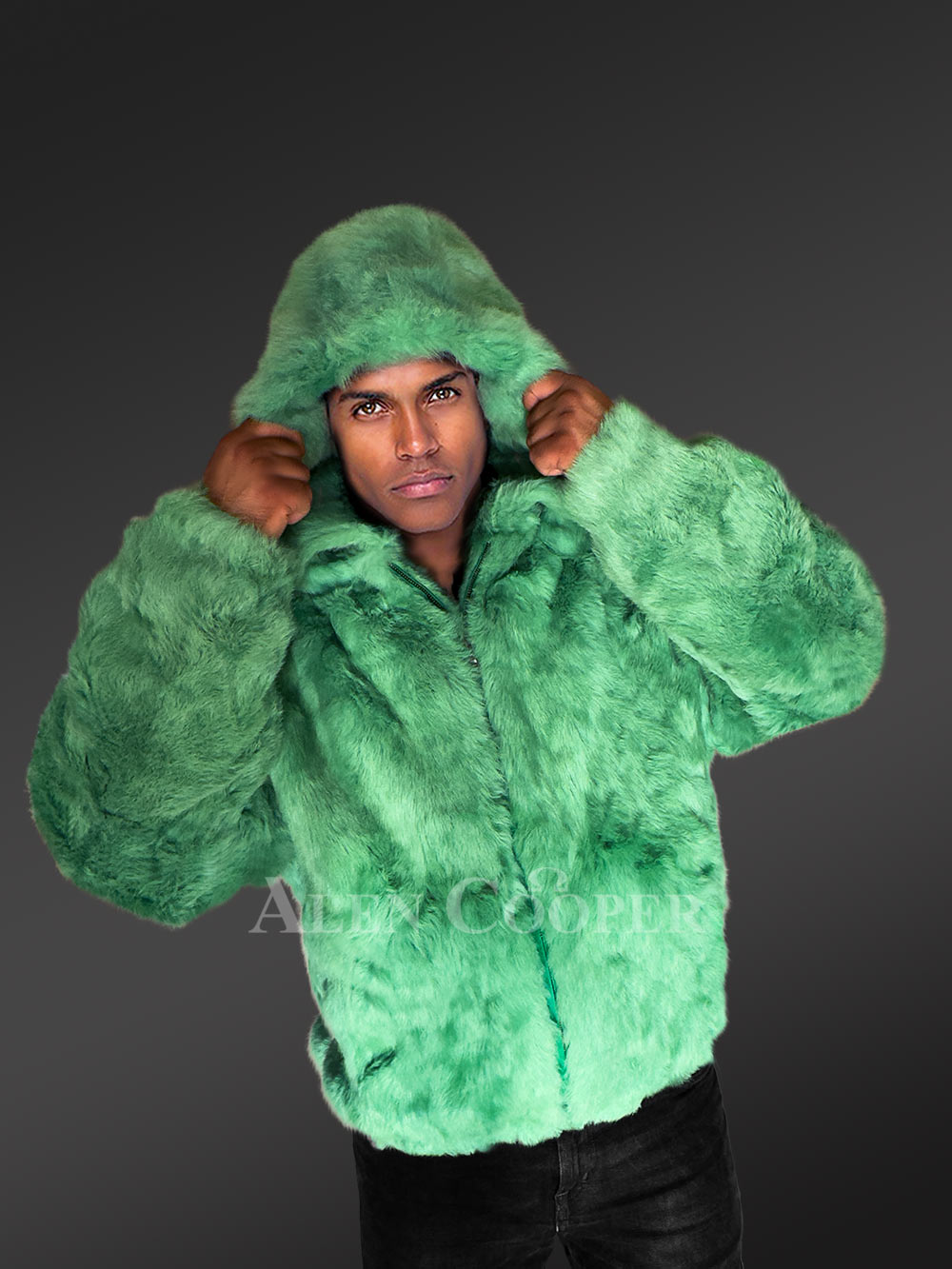 Mens Mint Green Bomber Jacket – Glam Up in an Instant - Image 8