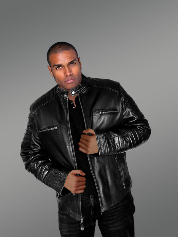 Men’s Leather Jacket with Zipper Accents – An Absolute Thermal Outerwear - Image 4